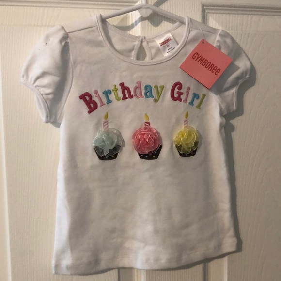 NWT Gymboree Happy Birthday Cupcake Top Girl/'s Size 2T CUTE!